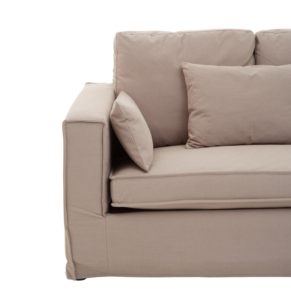 3 Seater Grey Fabric Sofa, Menton