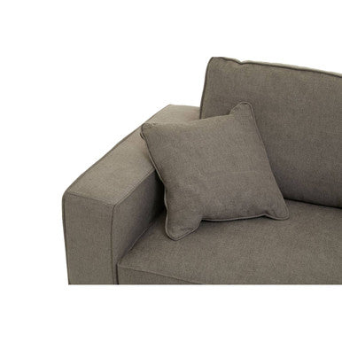 3 Seater Grey Fabric Sofa, Valensole