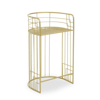 Rabia Gold Finish Bar Chair