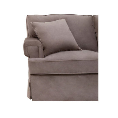 3 Seater Mink Velvet Right Chaise Sofa, Ralph