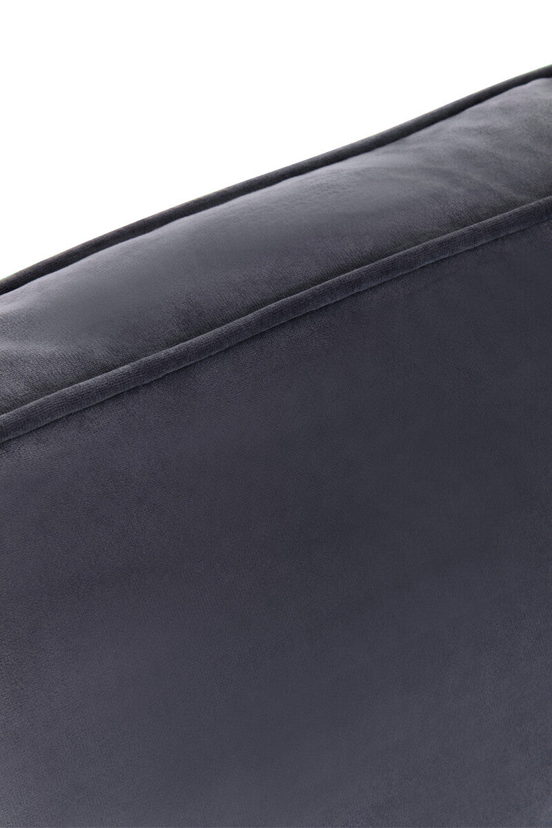 3 Seater Black Velvet Sofa, Ralph