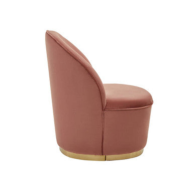 Tamra Dusty Pink Velvet Chair with Gold Finish Base