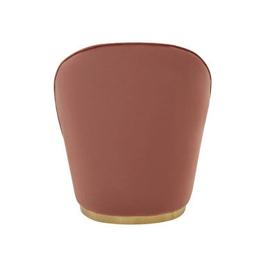 Tamra Dusty Pink Velvet Chair with Gold Finish Base