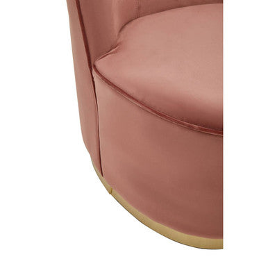 Tamra Dusty Pink Velvet Chair with Gold Finish Base