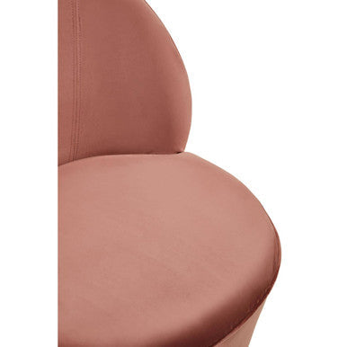 Tamra Dusty Pink Velvet Chair with Gold Finish Base