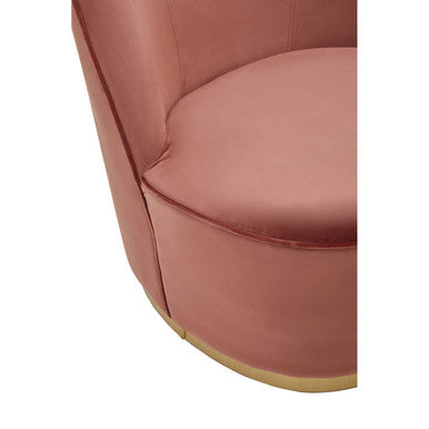 Tamra Dusty Pink Velvet Chair with Gold Finish Base