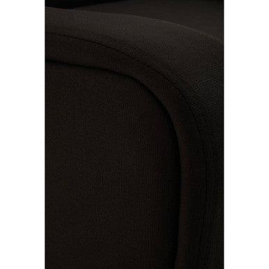 Holli Black Fabric Armchair with Gold Finish Metal Legs