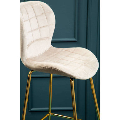 Warton Mink Velvet Bar Chair