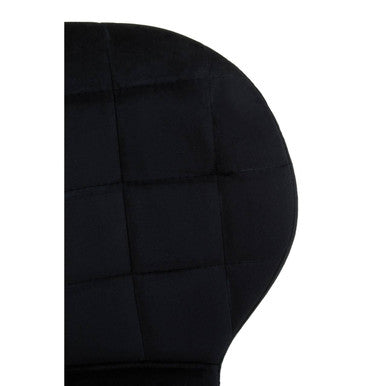 Warton Black Velvet Dining Chair
