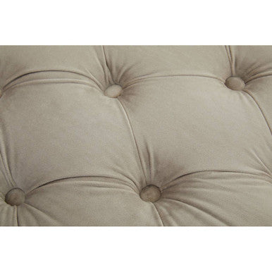 Alea Mink Velvet Bench with Button Tufted Seat