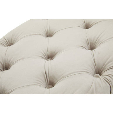 Alea Mink Velvet Bench with Button Tufted Seat