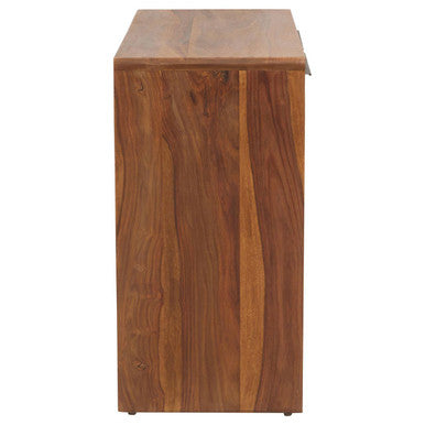 Brown Sheesham and Acacia Wood Console Table with Two Storage Drawers, Surati