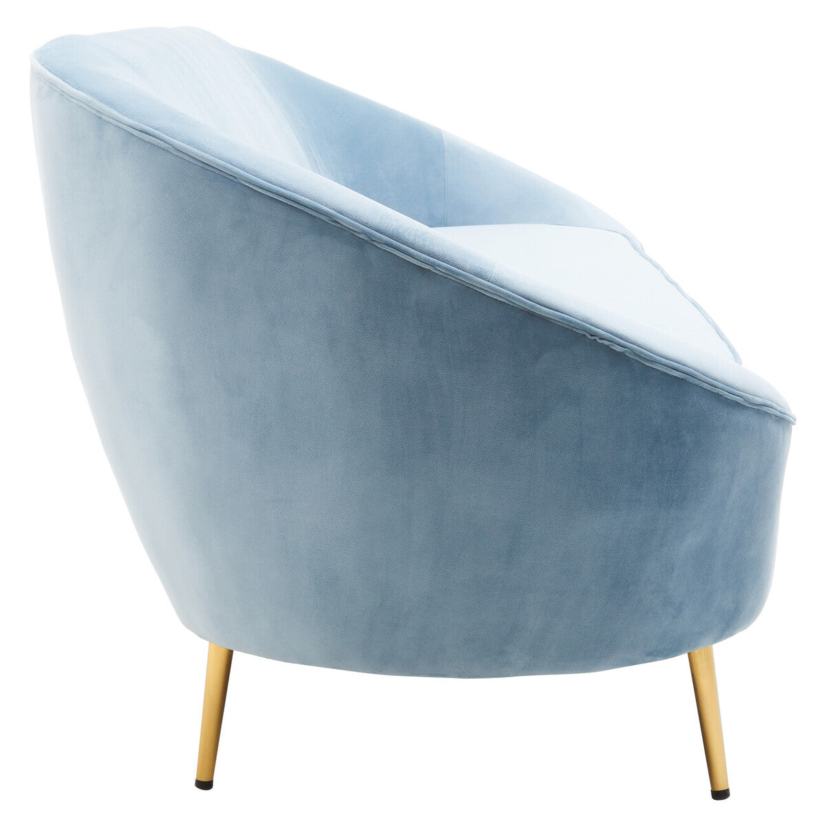 3 Seater Aqua Blue Velvet Sofa, Yasmeen