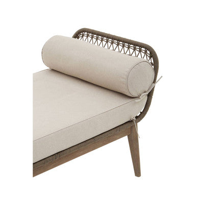 Natural Rope Woven Longue Bench with Cushions, Opus
