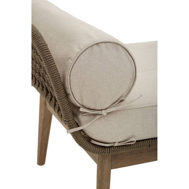 Natural Rope Woven Longue Bench with Cushions, Opus