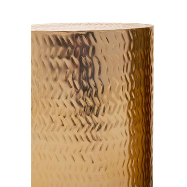 Templar Gold Iron Set of 2 Side Tables and Stools with Chevron Pattern