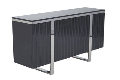Genoa Four Door Grey Gloss Finish Sideboard