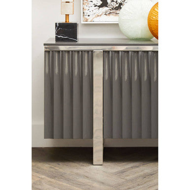 Genoa Four Door Grey Gloss Finish Sideboard
