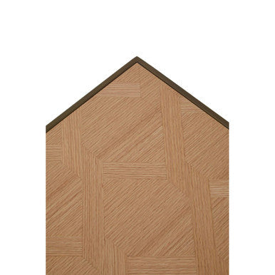 Brown Oak Veneer Top and Brushed Brass Frame Coffee Table | Grenoble