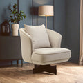 Cream Velvet Swivel Chair | Hale