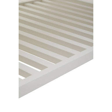 Brown Natural Oak and Birch Wood Rectangular Coffee Table with White Frame, Parkside