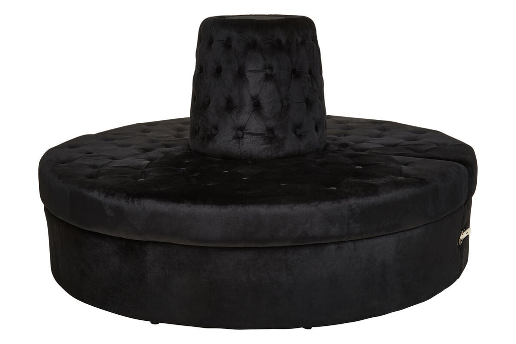 Black Velvet Modular Round Sofa | Hartford