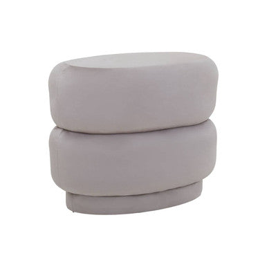 Hartford Mink Velvet Oval Pouffe