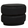 Hartford Black Velvet Pouffe with Footrest