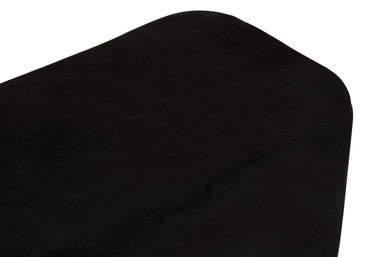 Hartford Black Velvet Bench with Gold Finish Base