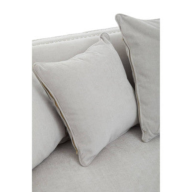 3 Seater Grey Fabric Sofa, Sutton