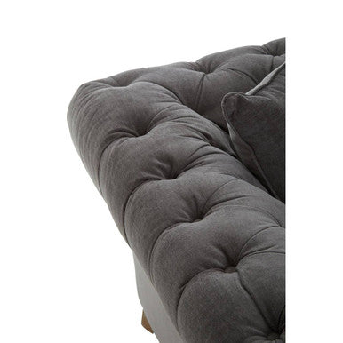 3 Seater Grey Fabric Sofa, Spencer