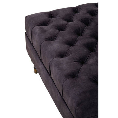 Grey Velvet Ottoman, Sabrina
