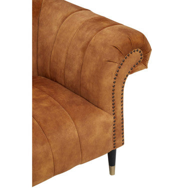2 Seater Gold Velvet Sofa, Siena