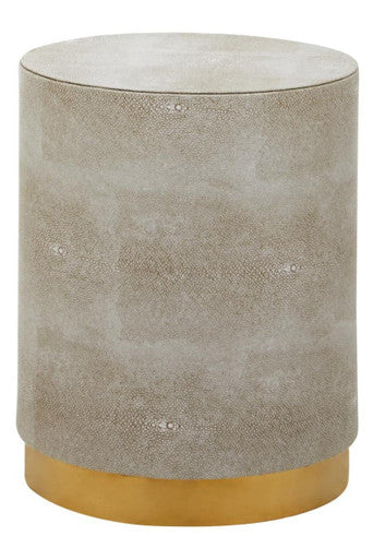Cadio Shagreen Effect Round Stool