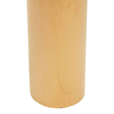 Clear Round Glass Side Table with Tall Rose Gold Standing Base, Oria