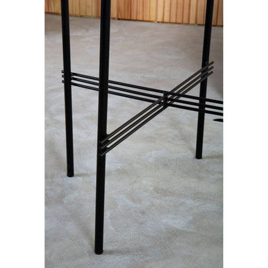 Green Marble Top Round Side Table, Mandoli