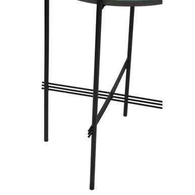 Green Marble Top Round Side Table, Mandoli