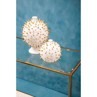 Glass Top Console Table with White Terrazzo Effect Shelf and Gold Metal Frame, Novi