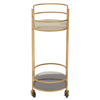 Gold and Grey Two Tier Drinks Trolley, Kobra