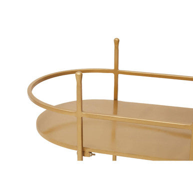 Gold and Grey Two Tier Drinks Trolley | Kobra
