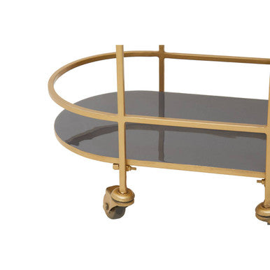 Gold and Grey Two Tier Drinks Trolley, Kobra