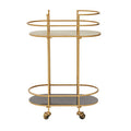 Gold and Grey Two Tier Drinks Trolley | Kobra