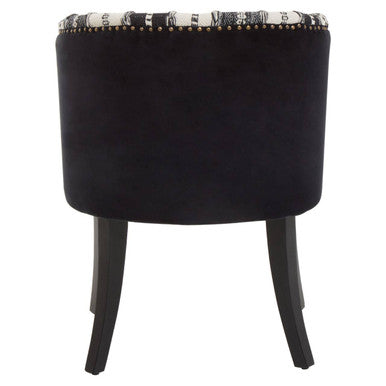 Cefena Black and White Chair