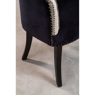 Cefena Black and White Chair