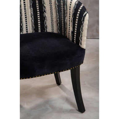 Cefena Black and White Chair