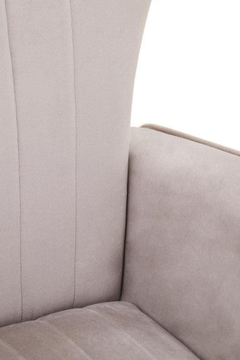 Zamora Mink Velvet Accent Chair with Gold Finish Legs