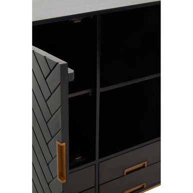 Kochi Black Mango Wood Cabinet