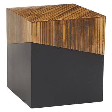 Square Side Table with Black Finish, Gabor