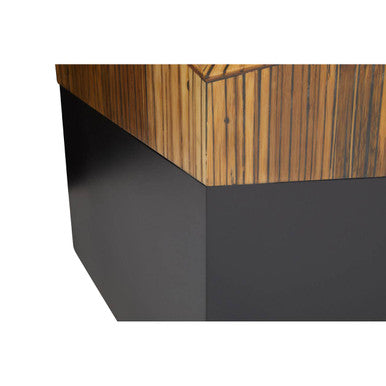 Square Side Table with Black Finish, Gabor