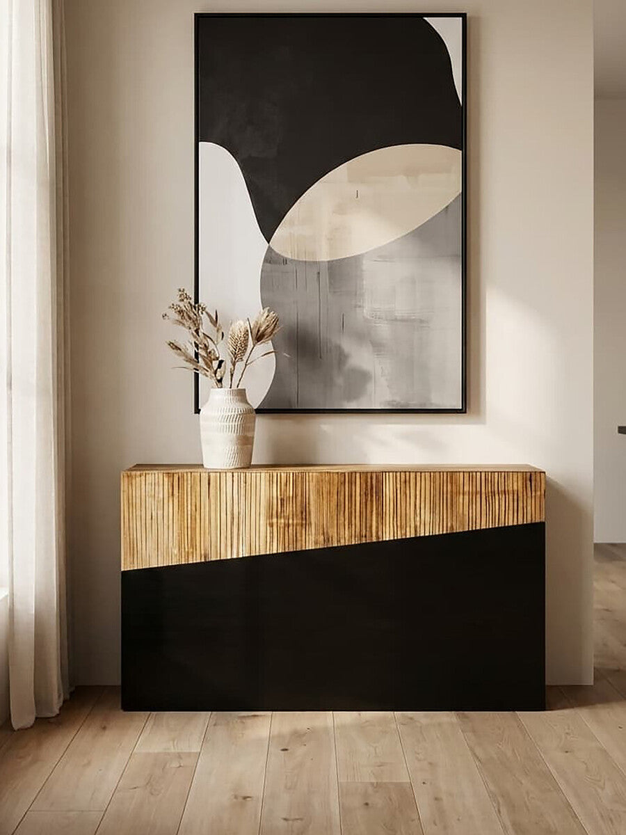 Console Table with Black Finish, Gabor